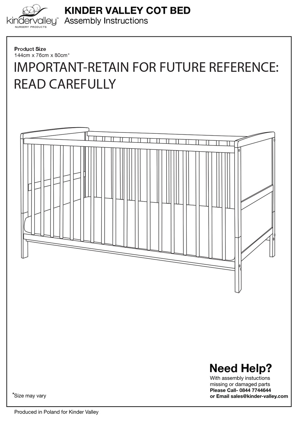 kinder valley cot bed