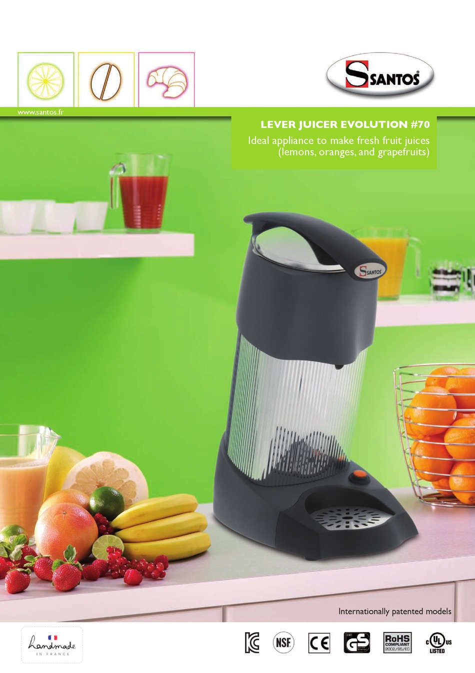 SANTOS LEVER JUICER EVOLUTION 70 INSTRUCTIONS Pdf Download | ManualsLib