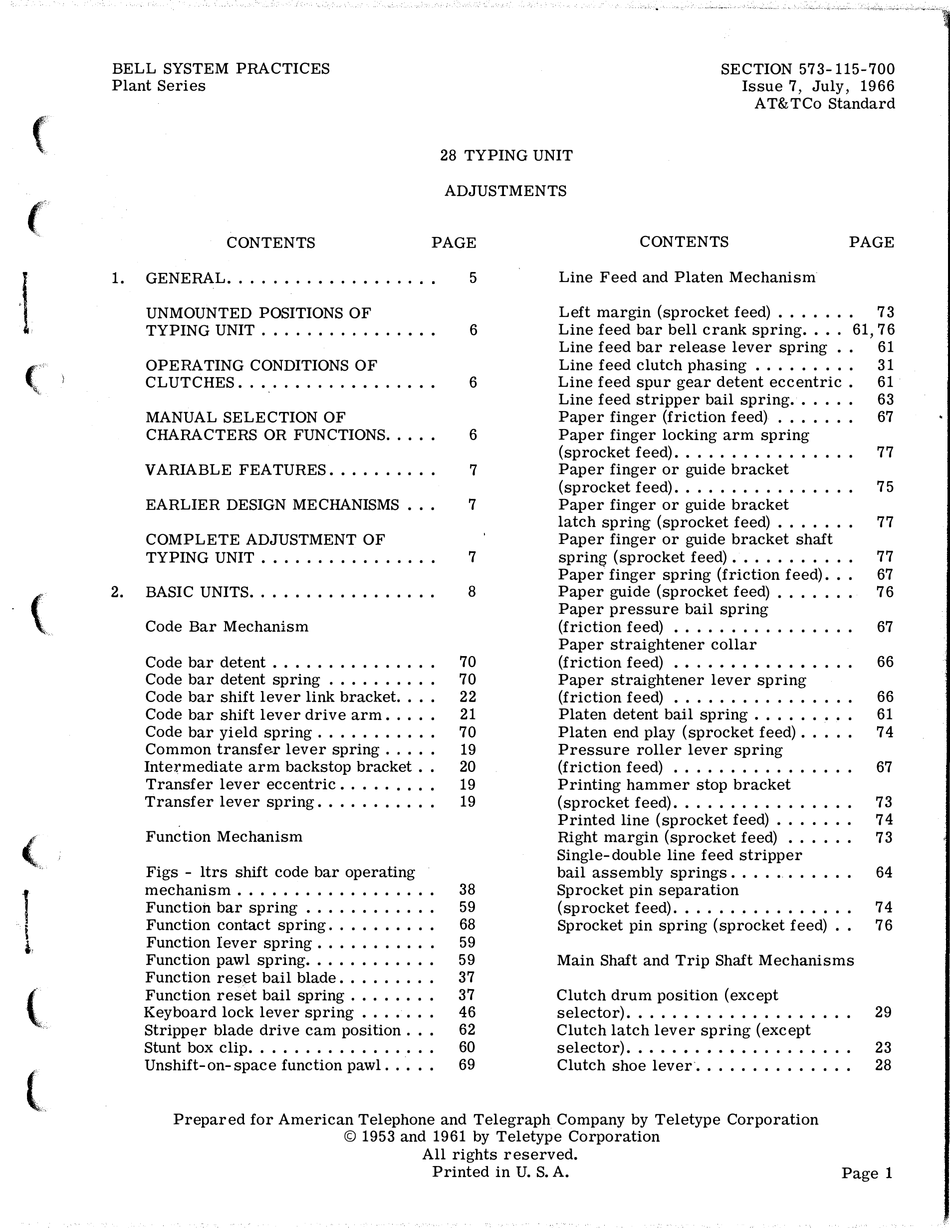 BELL SYSTEM PRACTICES PLANT SERIES ADJUSTMENTS Pdf Download | ManualsLib