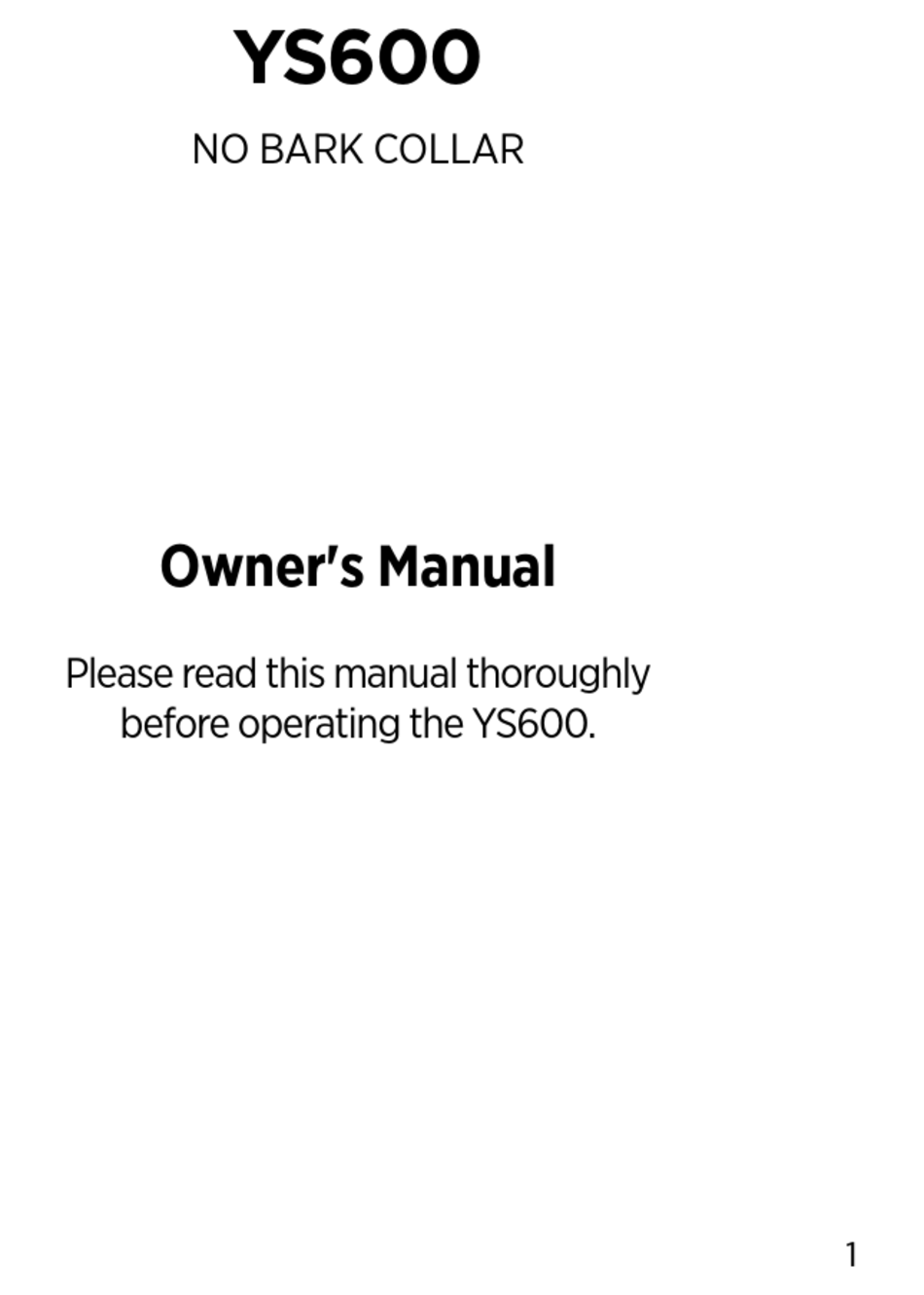 Dogtra ys600 manual Clearance