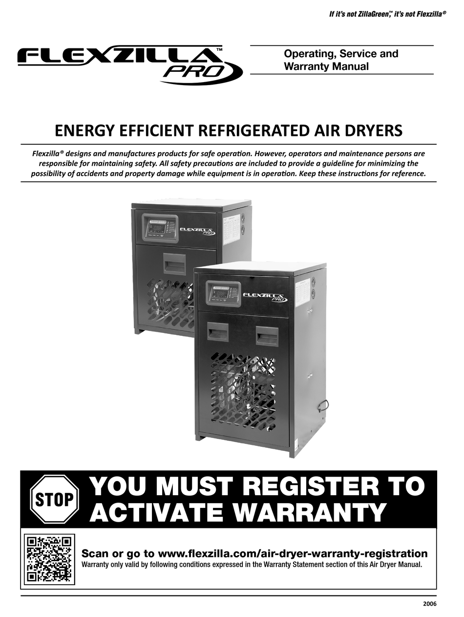 FLEXZILLA PRO FDRCF1150030 OPERATING, SERVICE AND WARRANTY MANUAL Pdf