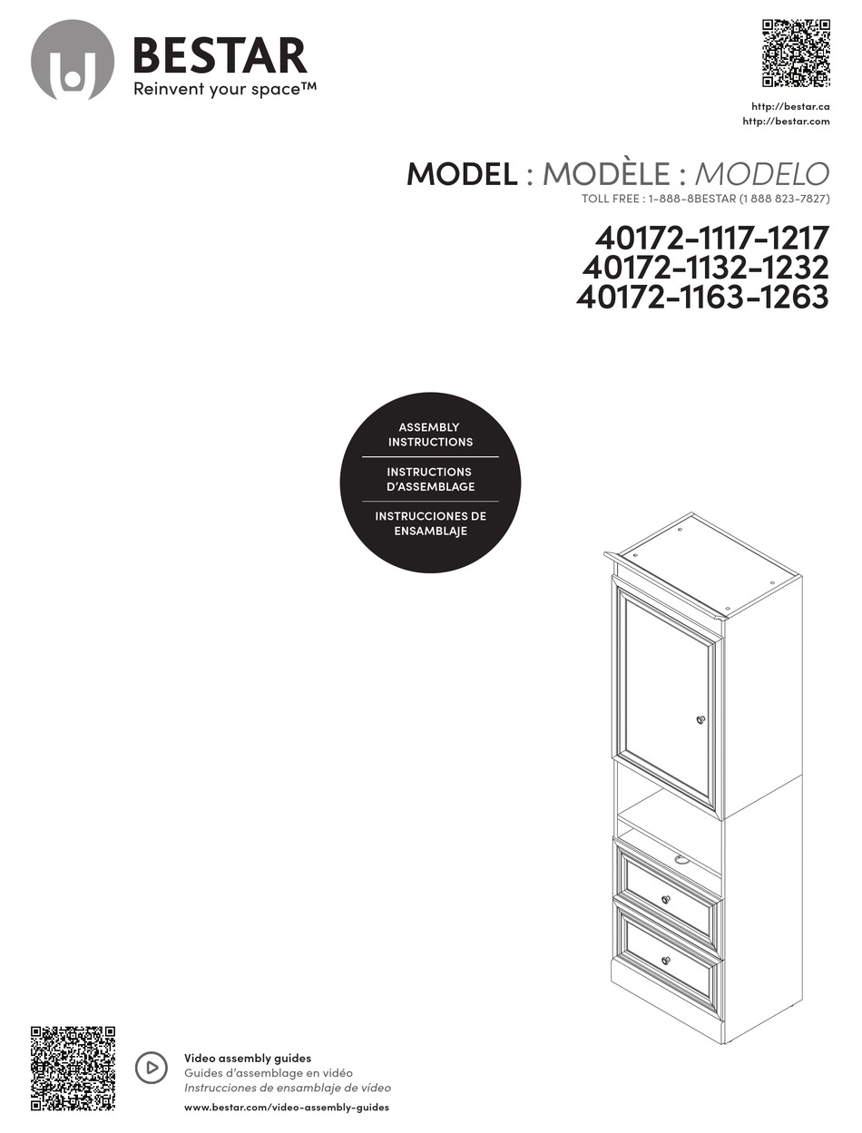BESTAR 4017211171217 ASSEMBLY INSTRUCTIONS MANUAL Pdf Download