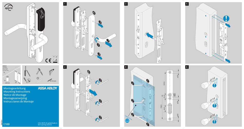 ASSA ABLOY E100 MOUNTING INSTRUCTIONS Pdf Download ManualsLib