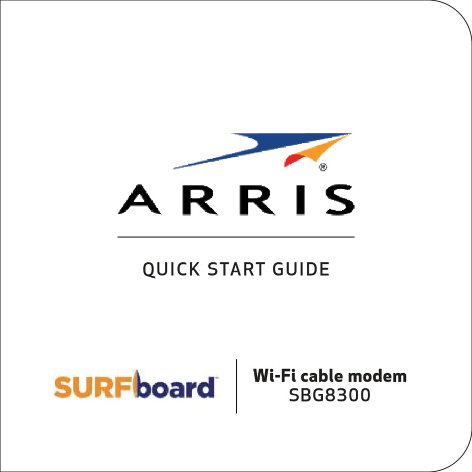 ARRIS SURFBOARD SBG8300 QUICK START MANUAL Pdf Download ManualsLib