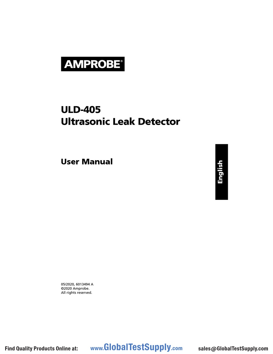 AMPROBE ULD405 USER MANUAL Pdf Download ManualsLib