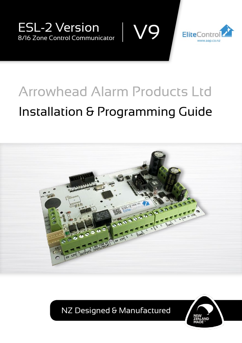 ARROWHEAD ALARM PRODUCTS ESL2 INSTALLATION & PROGRAMMING MANUAL Pdf