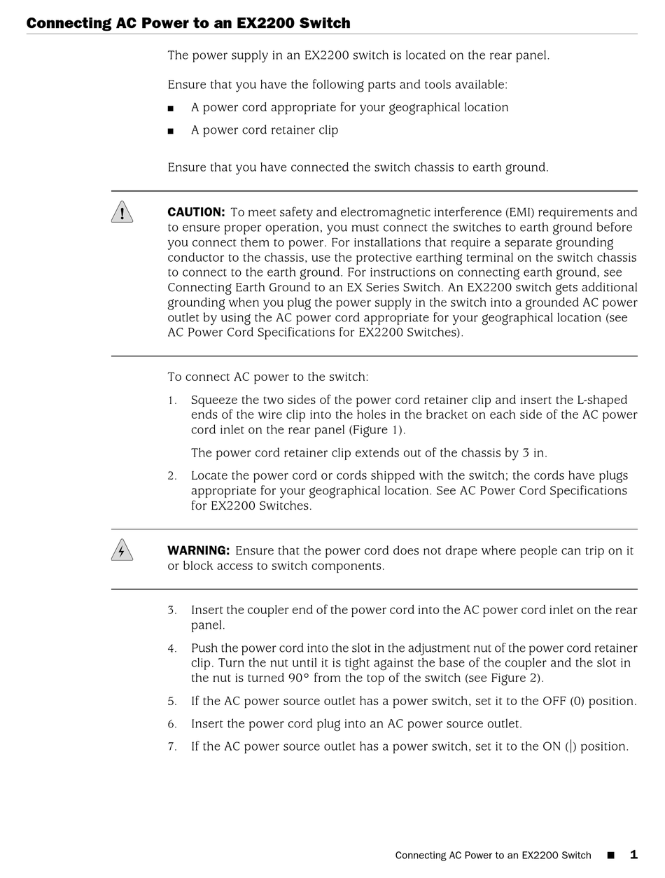 JUNIPER EX2200 QUICK START MANUAL Pdf Download ManualsLib