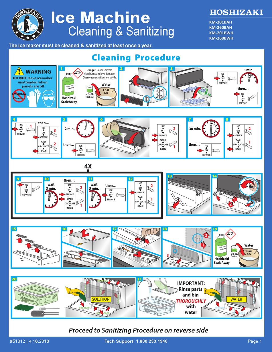 cleaning a hoshizaki ice machine