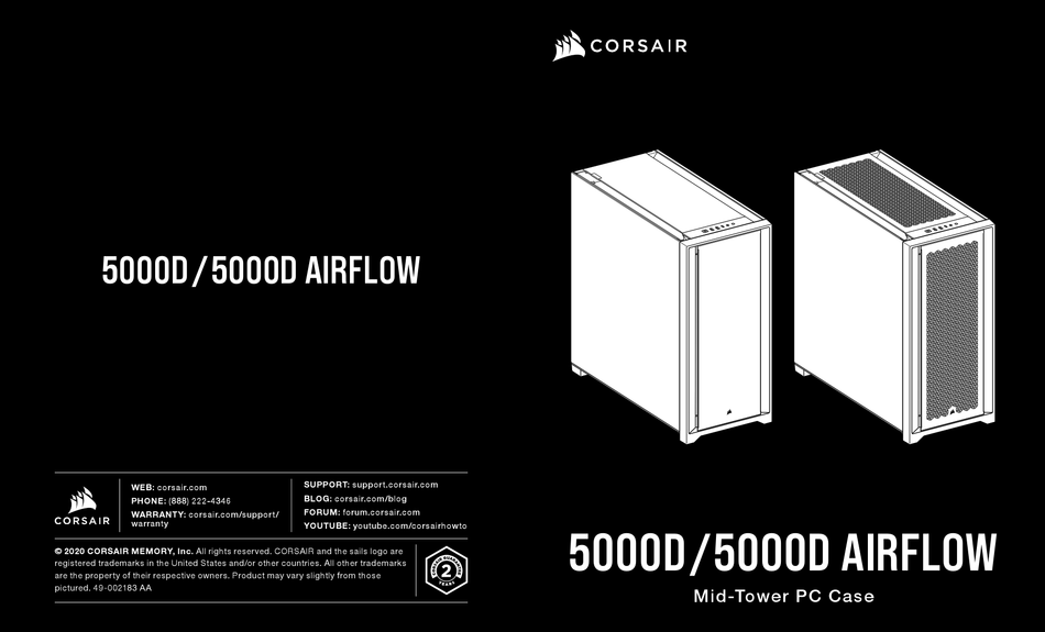 corsair 275r airflow manual