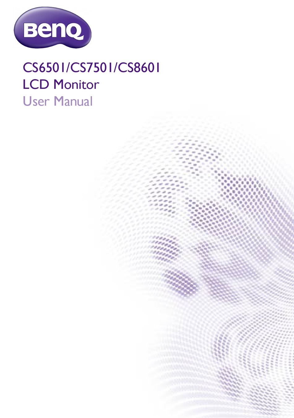 BENQ CS6501 USER MANUAL Pdf Download | ManualsLib