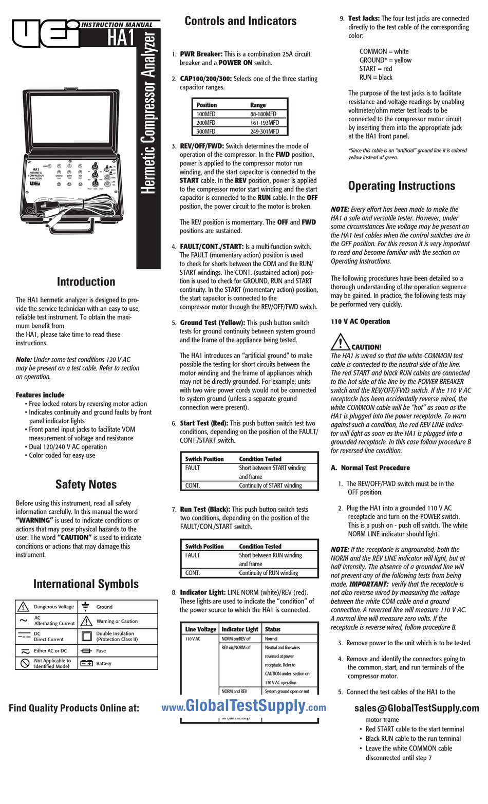 UEI HA1 INSTRUCTION MANUAL Pdf Download ManualsLib