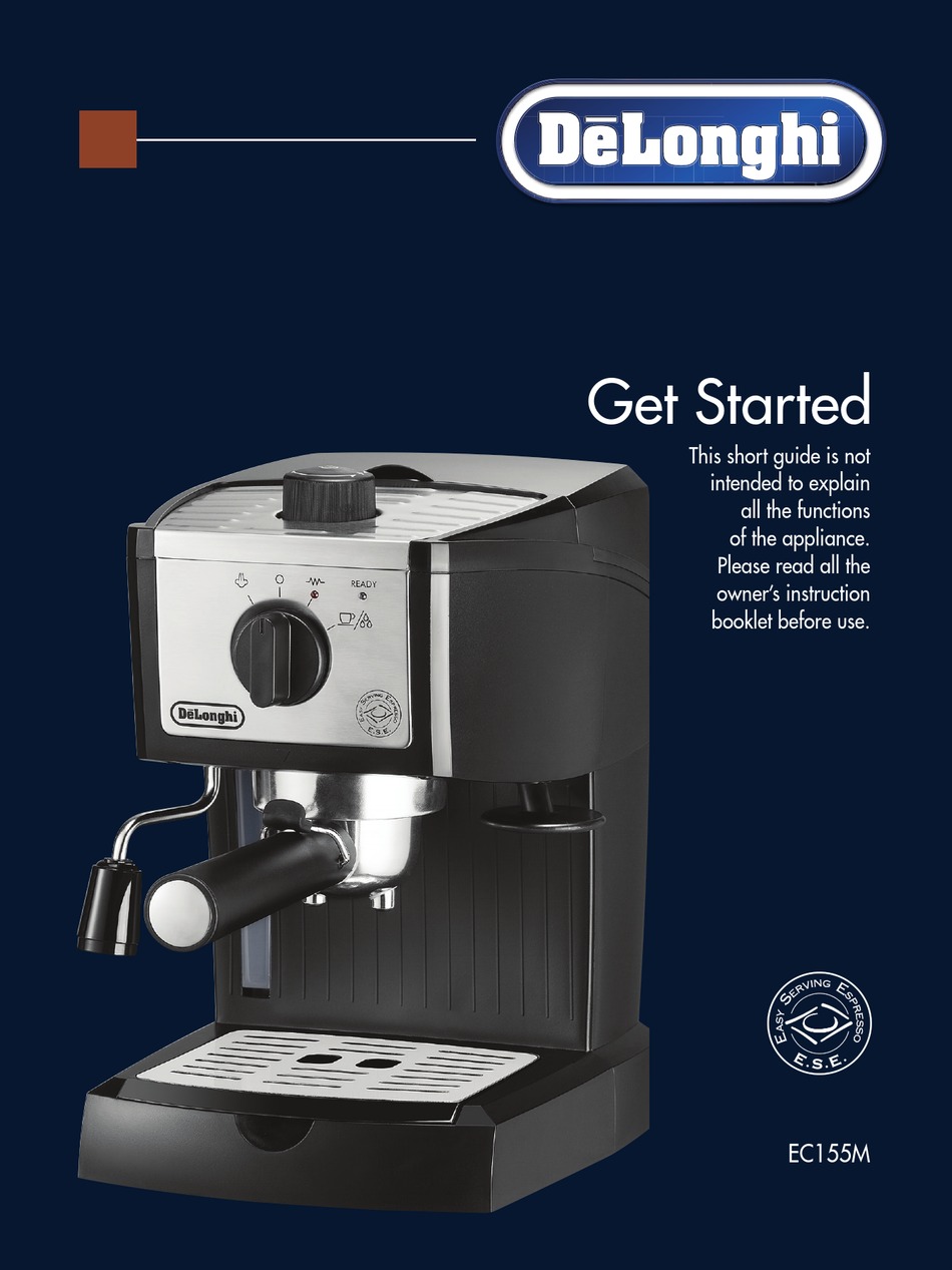 DELONGHI EC155M GET STARTED Pdf Download ManualsLib