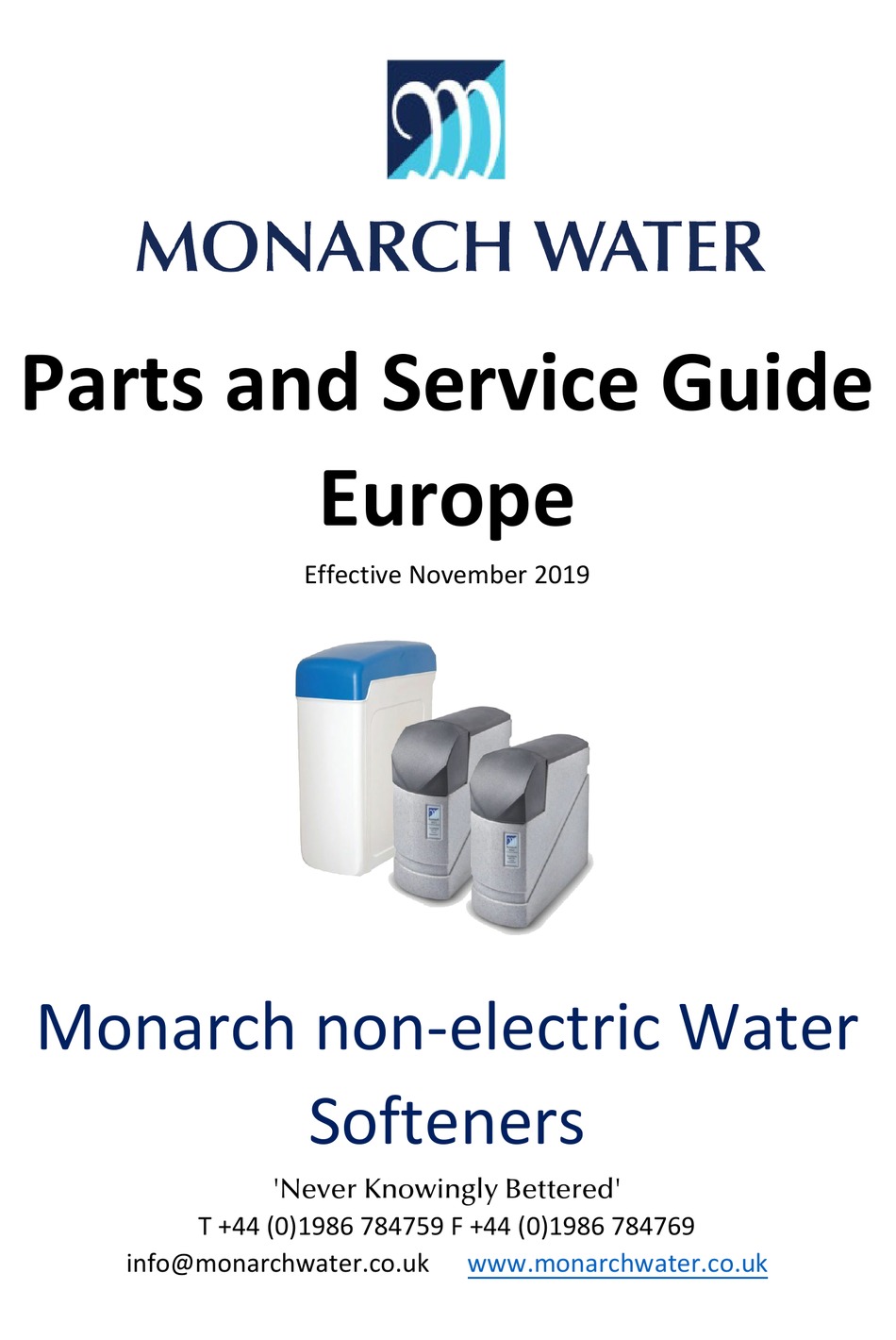 Monarch Water Softener Instructions