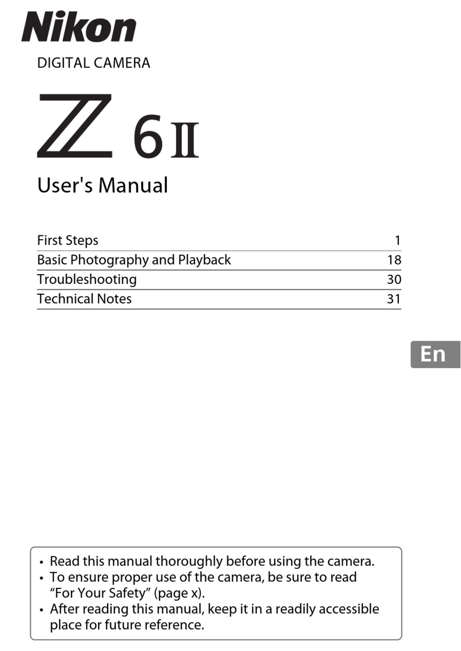 NIKON Z 6 II USER MANUAL Pdf Download ManualsLib