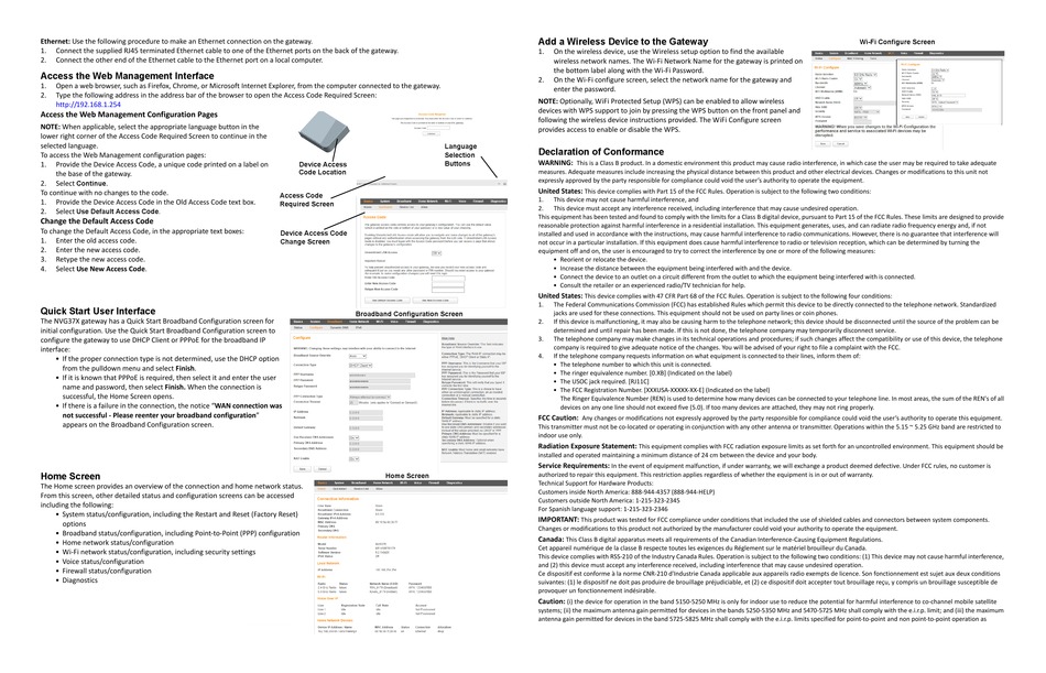 ARRIS NVG37X QUICK START MANUAL Pdf Download | ManualsLib