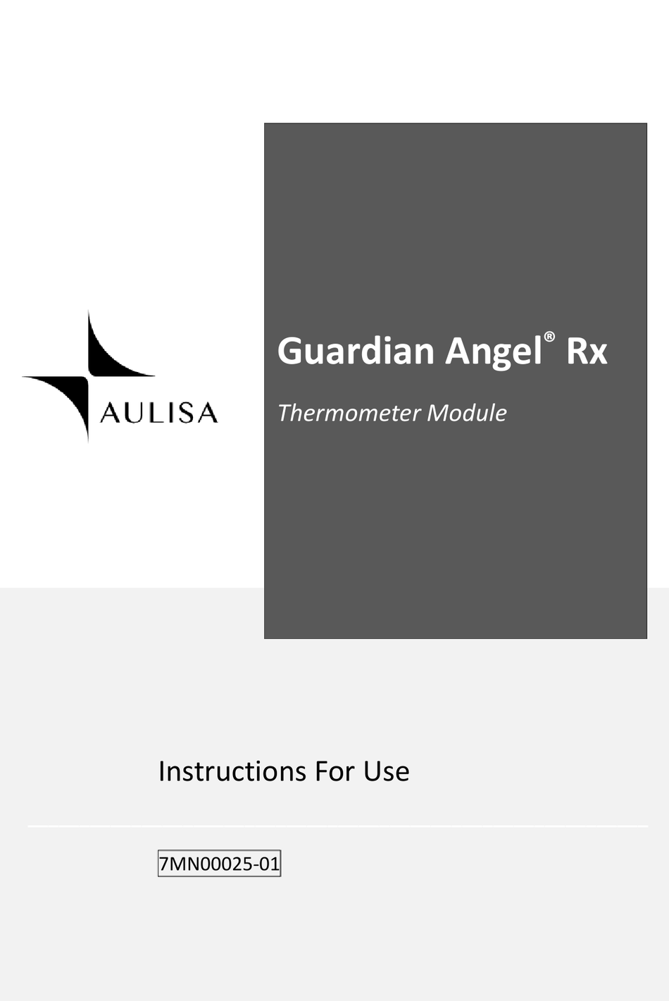 AULISA GUARDIAN ANGEL RX INSTRUCTIONS FOR USE MANUAL Pdf Download