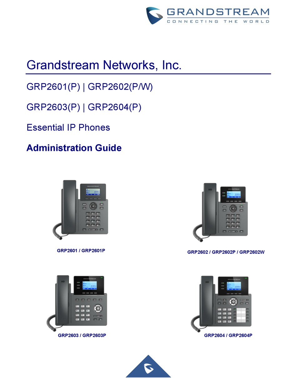 Grandstream Networks Grp Administration Manual Pdf Download Manualslib