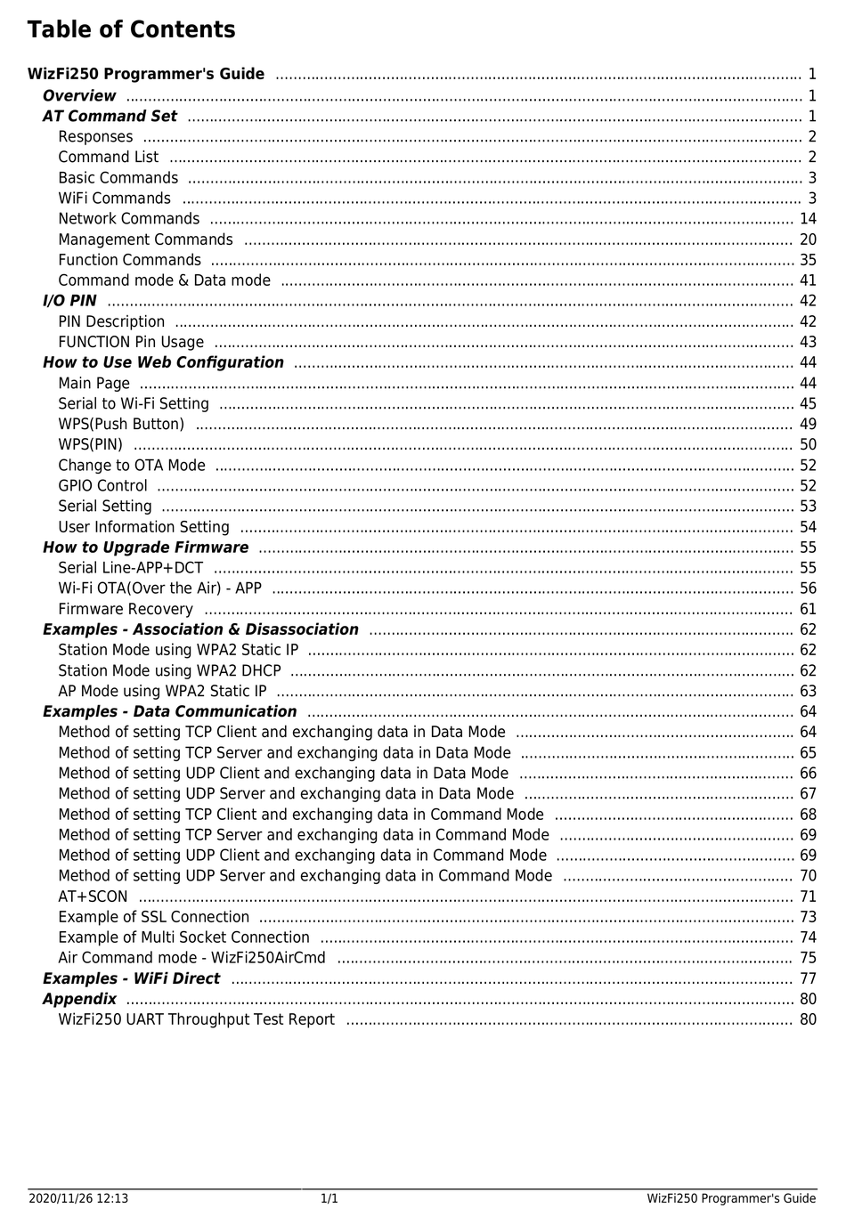 WIZNET WIZFI250 PROGRAMMER'S MANUAL Pdf Download | ManualsLib