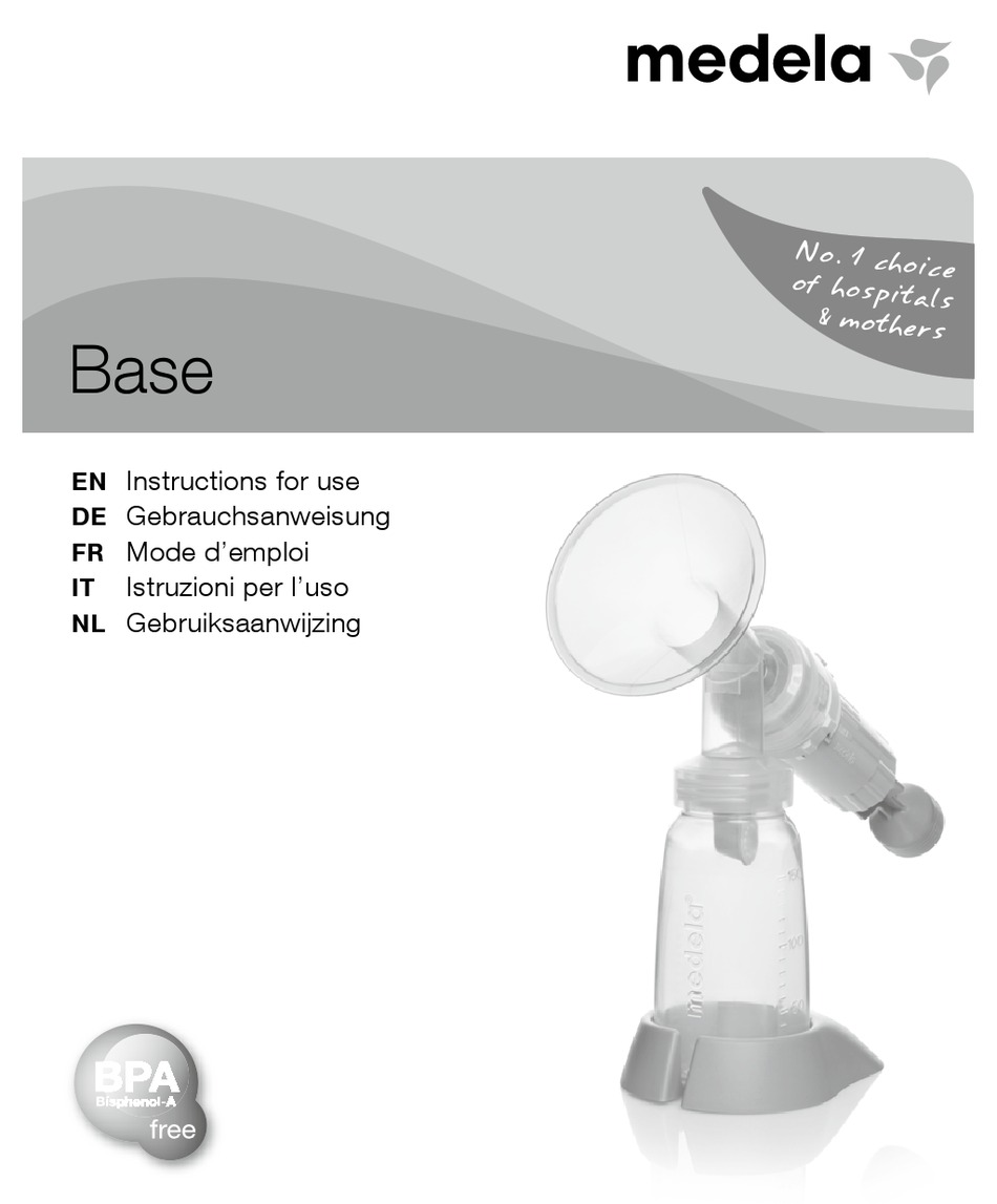 MEDELA BASE INSTRUCTIONS FOR USE MANUAL Pdf Download ManualsLib