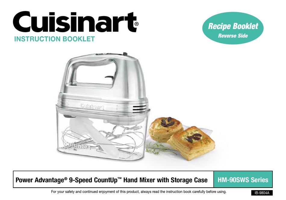 CUISINART HM90SWS SERIES INSTRUCTION BOOKLET Pdf Download ManualsLib