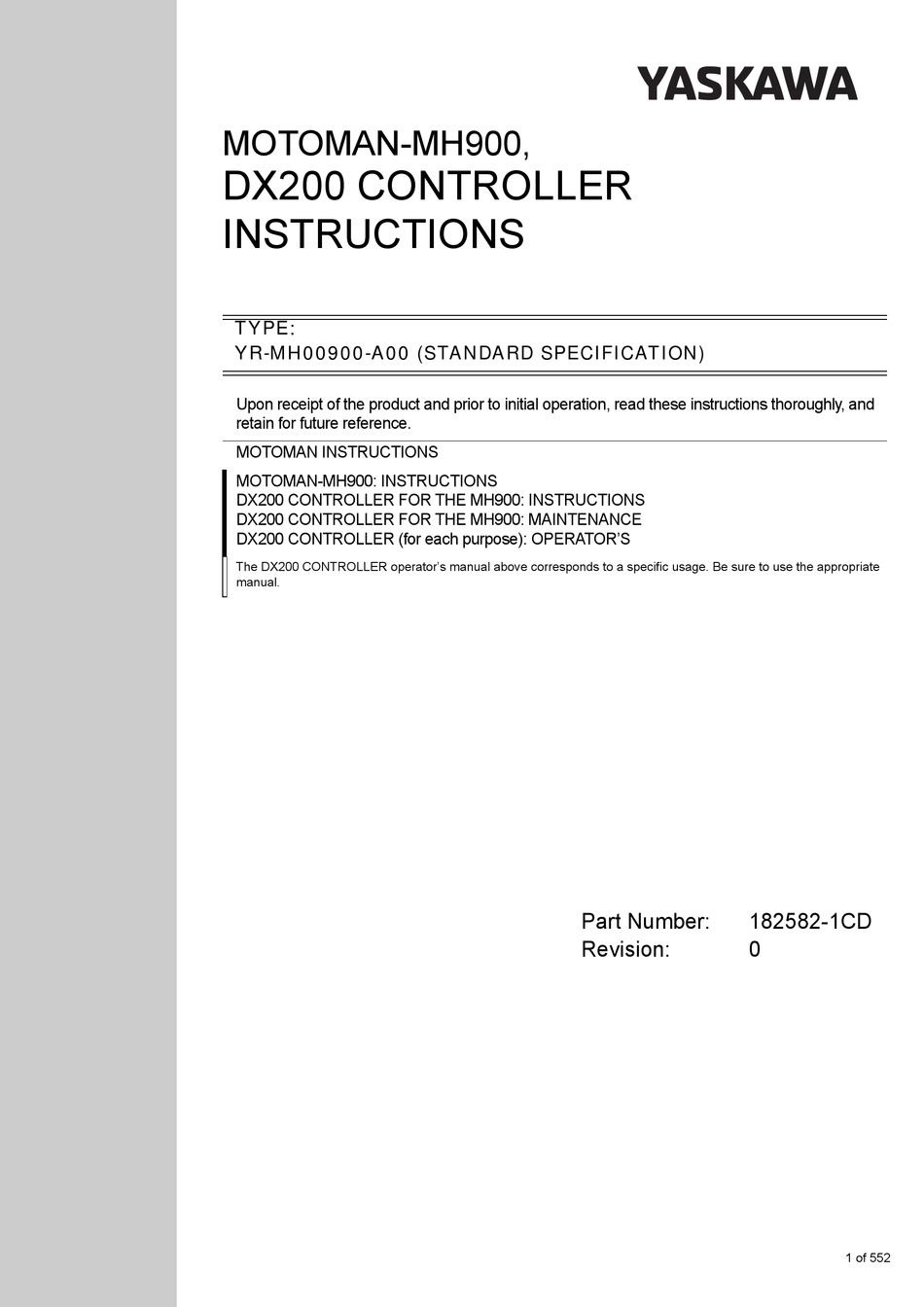 YASKAWA DX200 INSTRUCTIONS MANUAL Pdf Download | ManualsLib