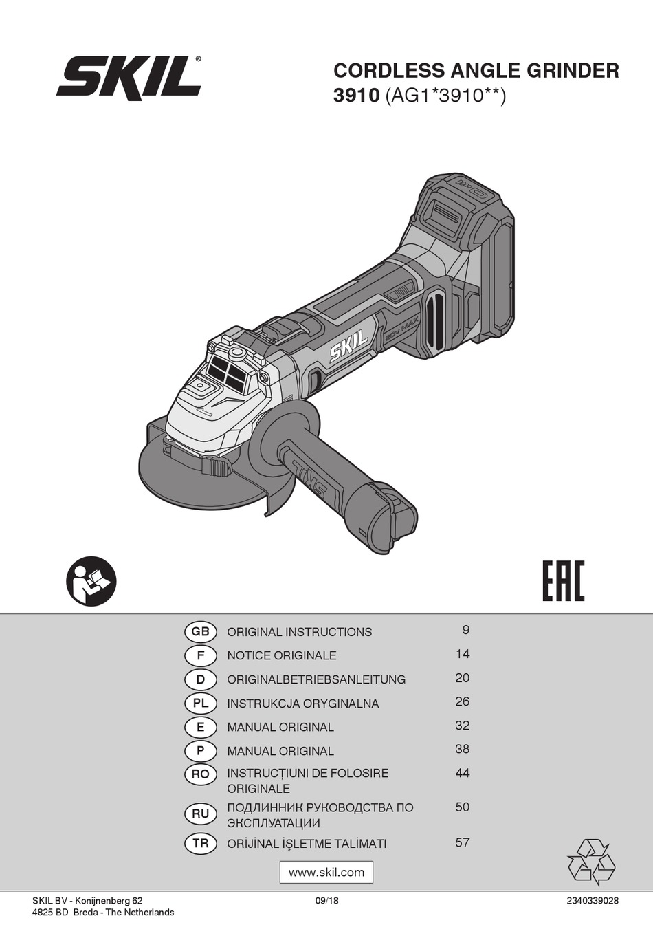 SKIL 3910 ORIGINAL INSTRUCTIONS MANUAL Pdf Download ManualsLib
