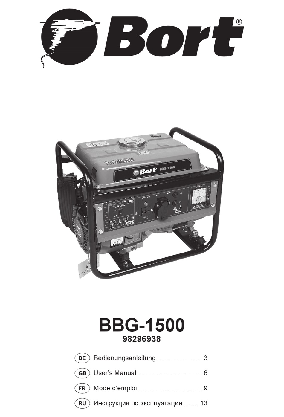 BORT BBG-1500 USER MANUAL Pdf Download | ManualsLib