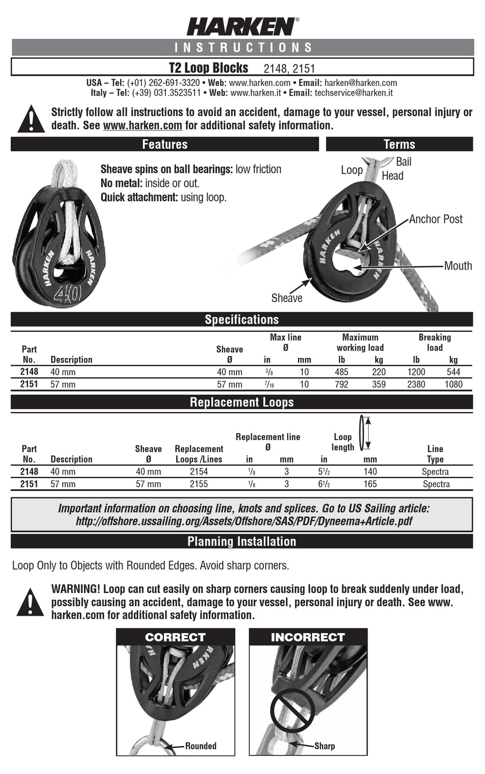 HARKEN T2 INSTRUCTIONS Pdf Download ManualsLib