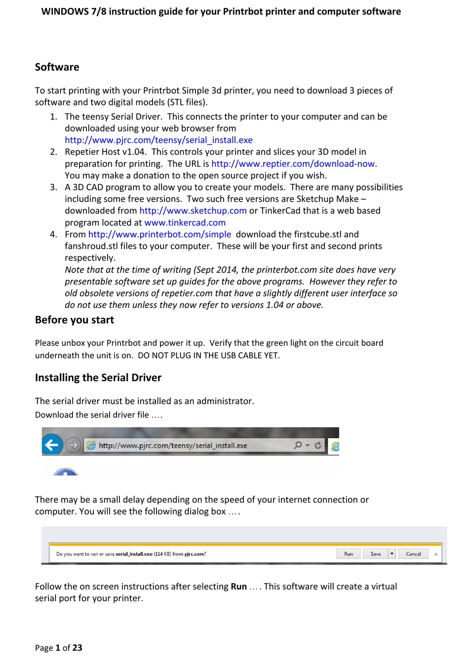 PRINTRBOT SIMPLE INSTRUCTION MANUAL Pdf Download ManualsLib