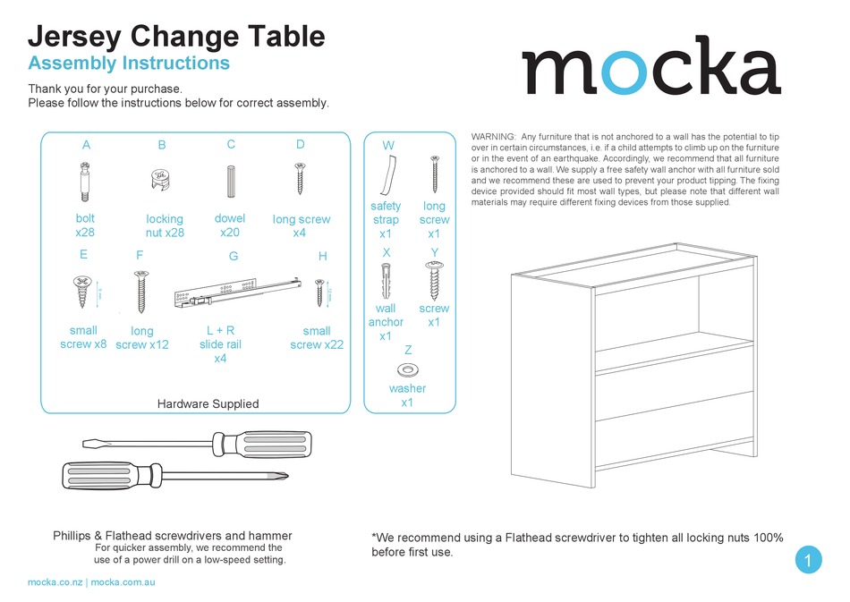 mocka change tray