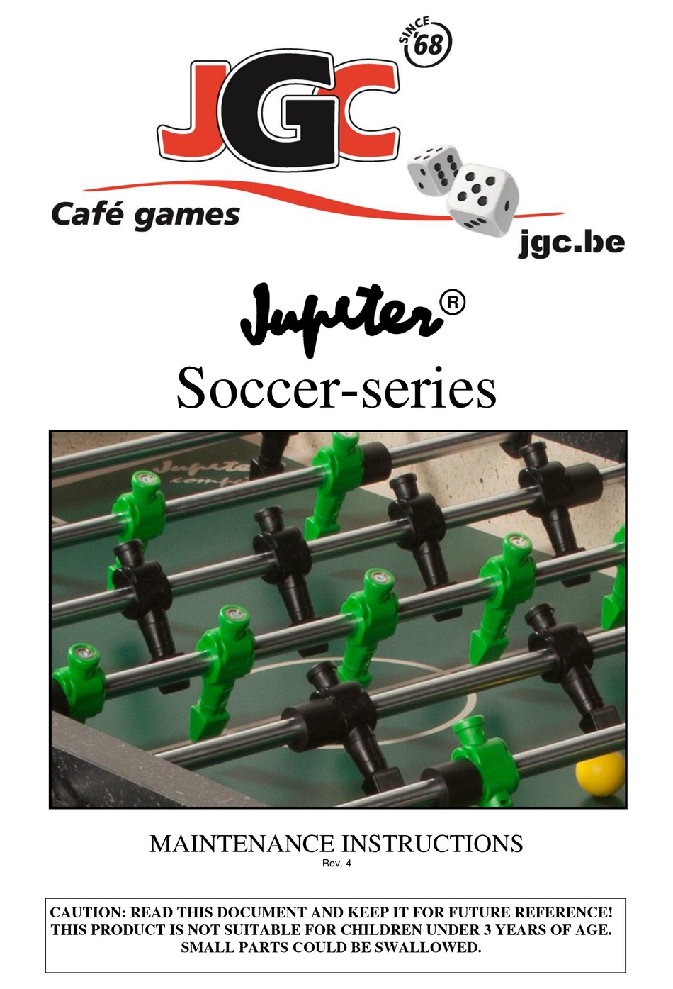 JGC JUPITER SOCCER SERIES MAINTENANCE INSTRUCTIONS Pdf Download