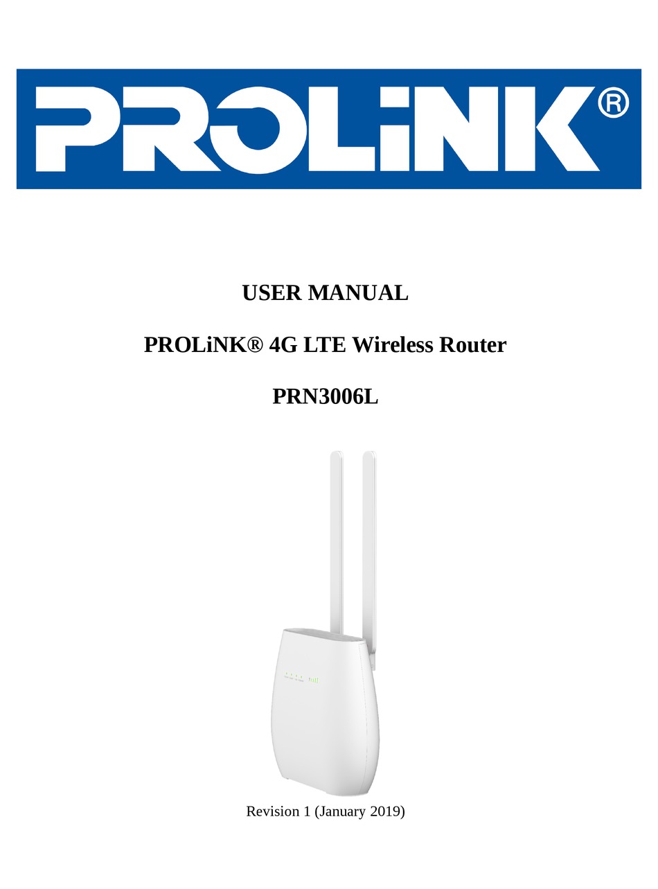 PROLINK PRN3006L USER MANUAL Pdf Download | ManualsLib