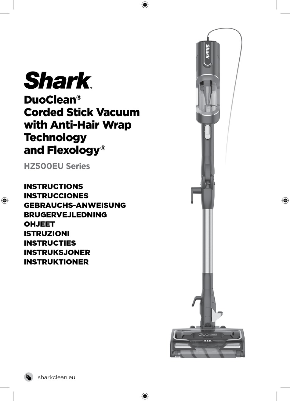 SHARK DUOCLEAN HZ500EU SERIES INSTRUCTIONS MANUAL Pdf Download ManualsLib