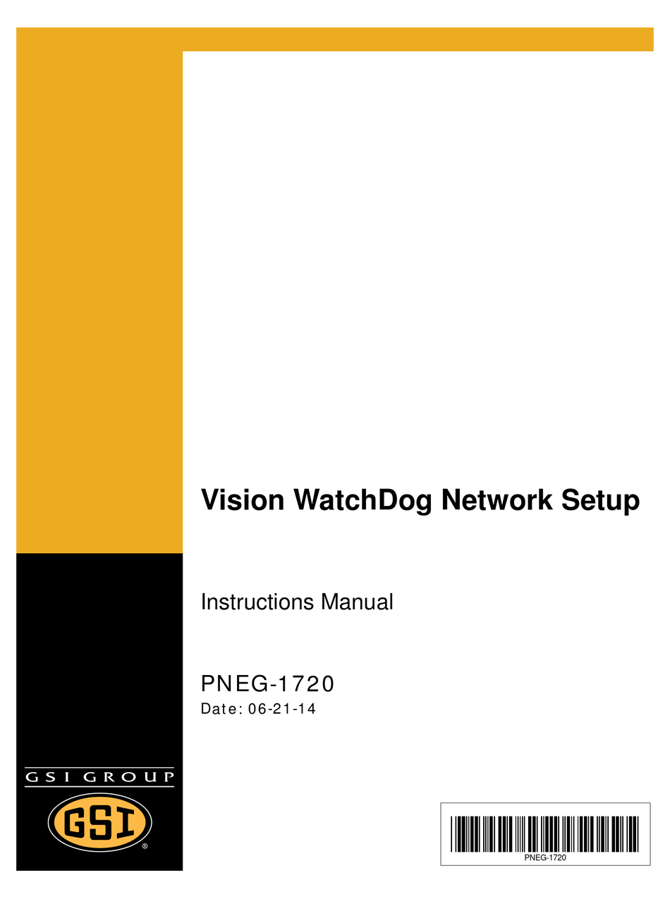 GSI GROUP VISION WATCHDOG INSTRUCTION MANUAL Pdf Download ManualsLib