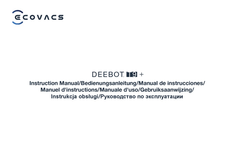 ECOVACS DEEBOT T9+ INSTRUCTION MANUAL Pdf Download | ManualsLib