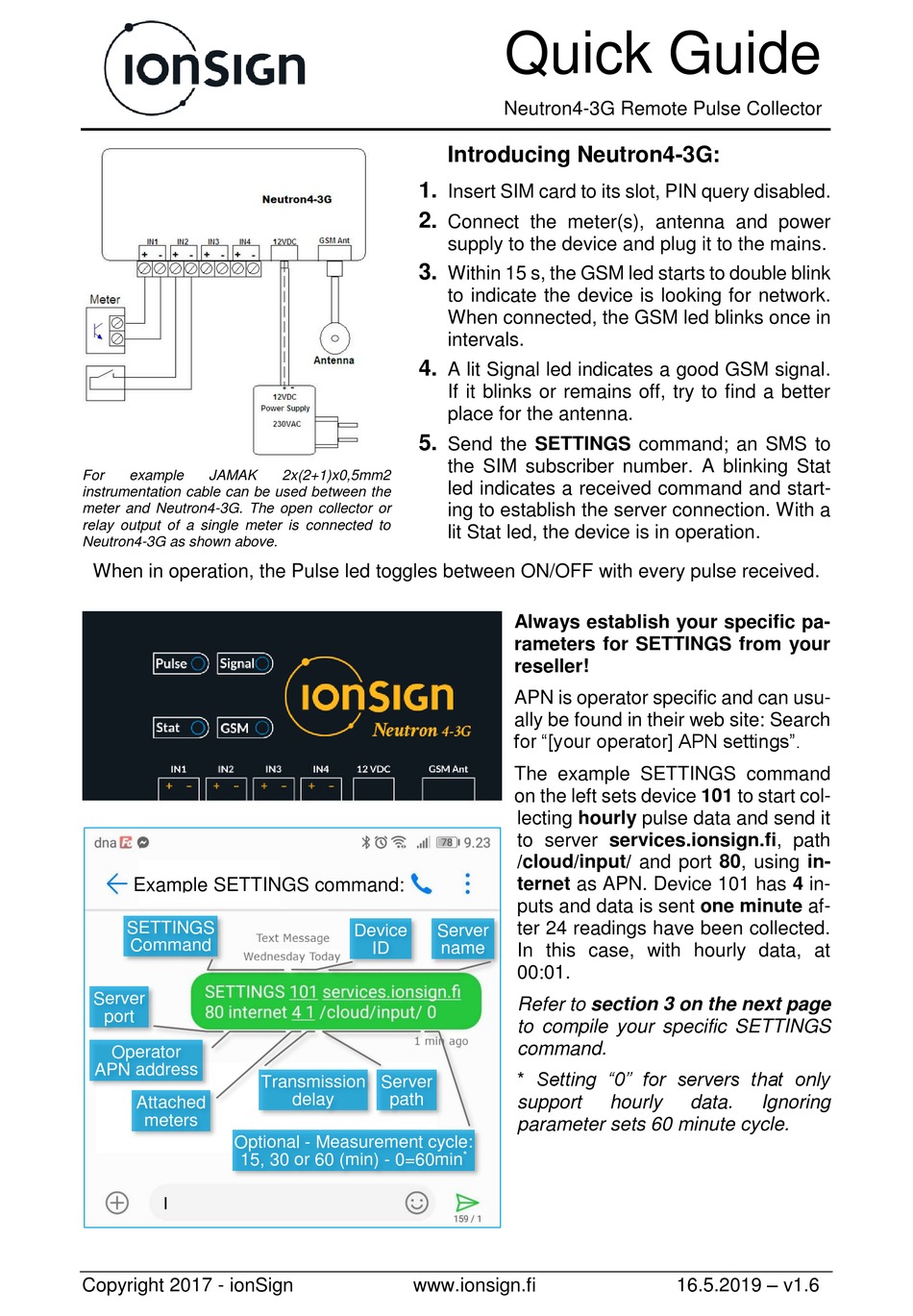 IONSIGN NEUTRON4-3G QUICK MANUAL Pdf Download | ManualsLib