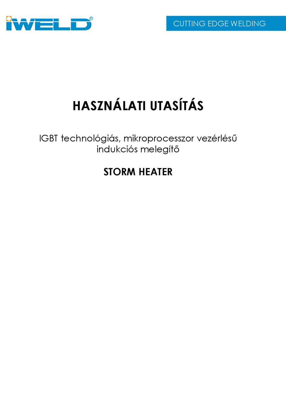 IWELD STORM HEATER USER MANUAL Pdf Download ManualsLib