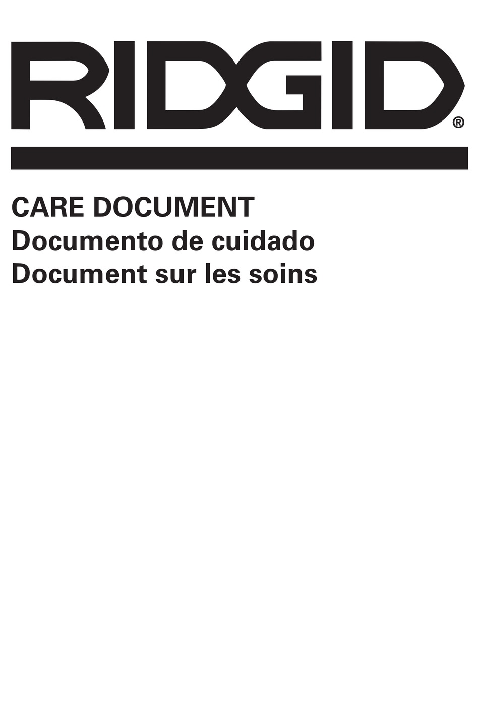 RIDGID WD1956 CARE DOCUMENT Pdf Download ManualsLib