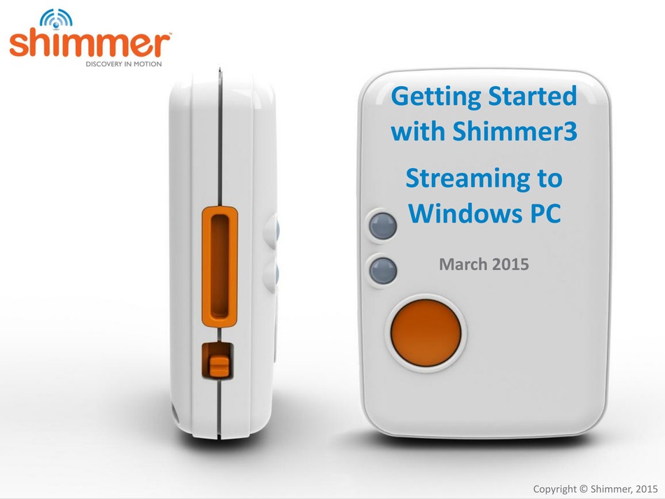 SHIMMER 3 GETTING STARTED Pdf Download ManualsLib