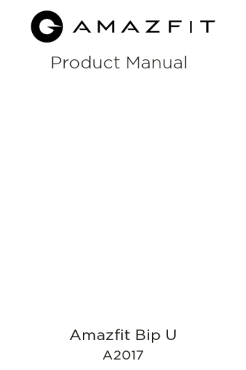 manual amazfit bip u