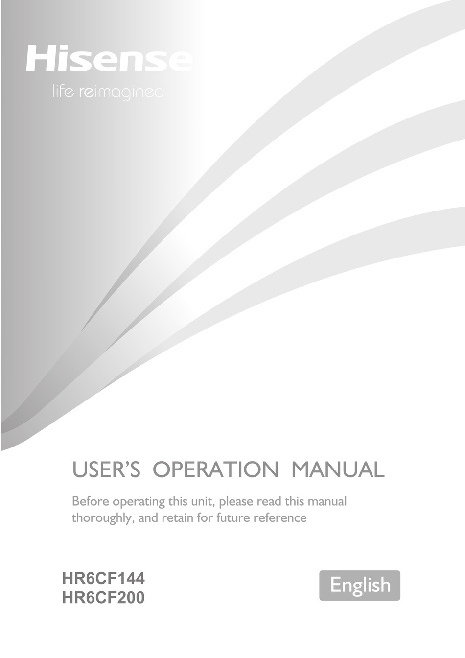 HISENSE HR6CF144 USER'S OPERATION MANUAL Pdf Download | ManualsLib