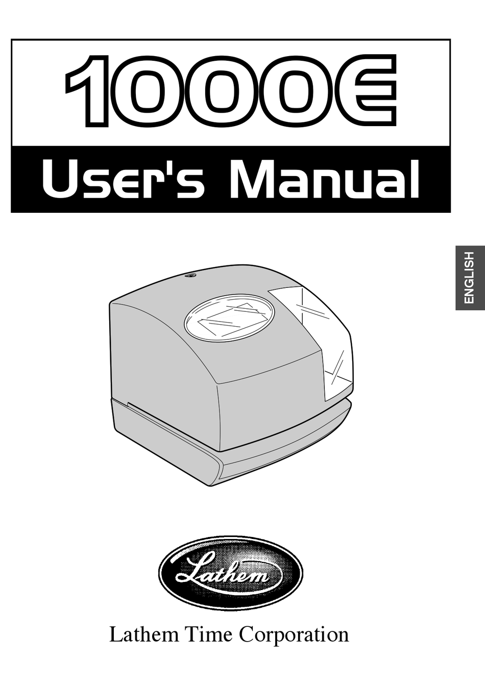 LATHEM 1000E USER MANUAL Pdf Download ManualsLib