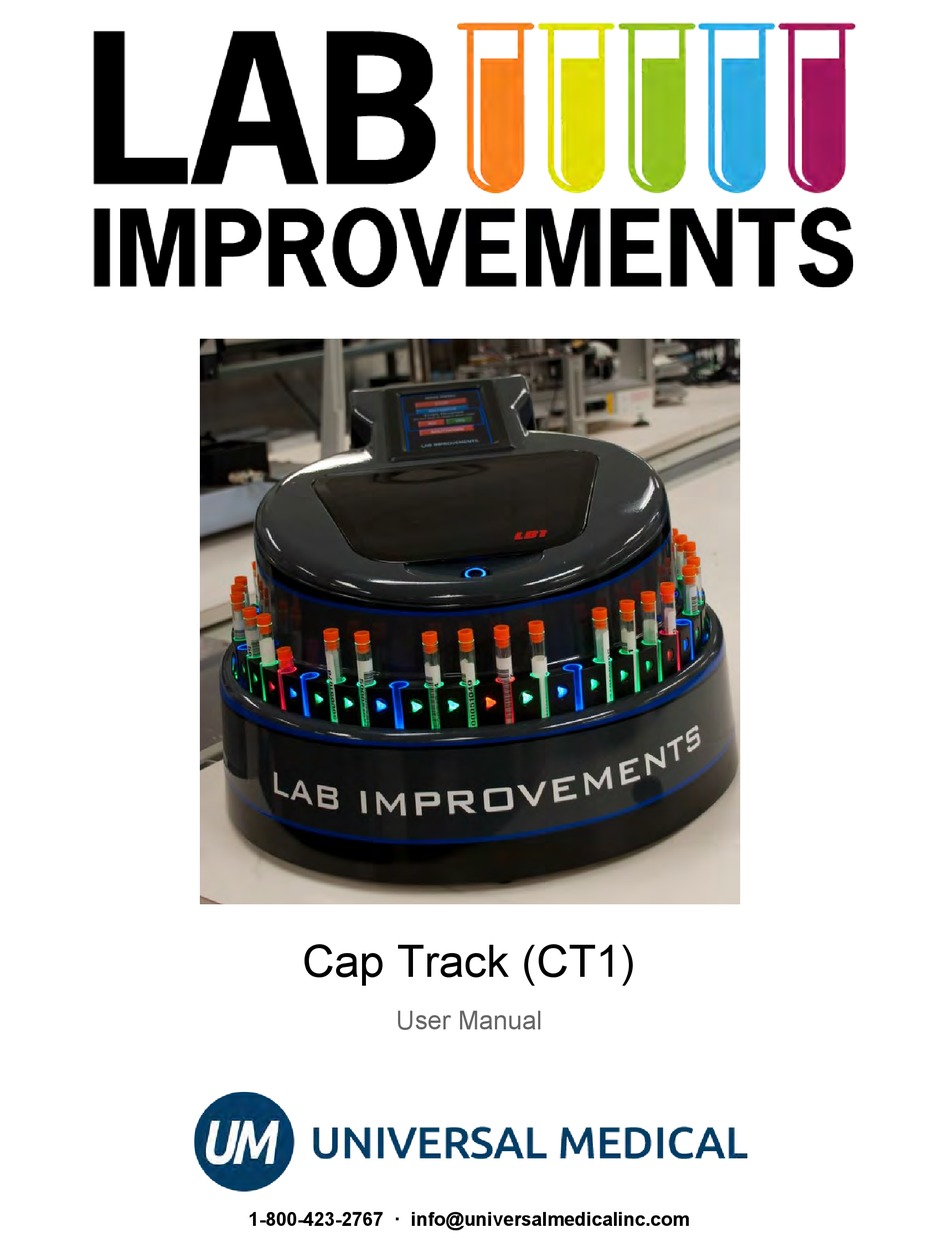 UNIVERSAL MEDICAL LAB IMPROVEMENTS CAP TRACK USER MANUAL Pdf Download