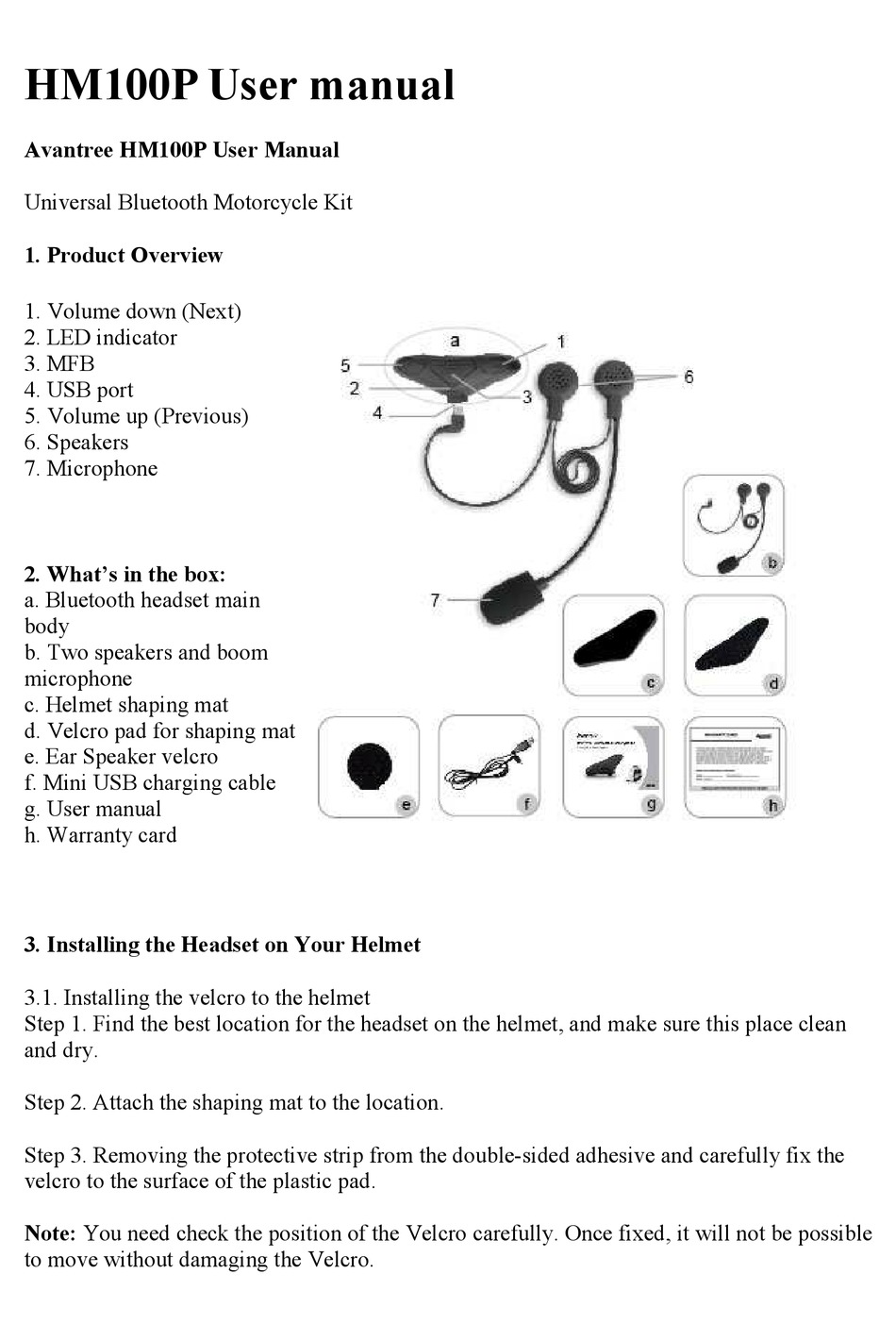 AVANTREE HM100P USER MANUAL Pdf Download | ManualsLib