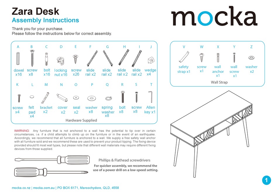 MOCKA ZARA ASSEMBLY INSTRUCTIONS MANUAL Pdf Download ManualsLib