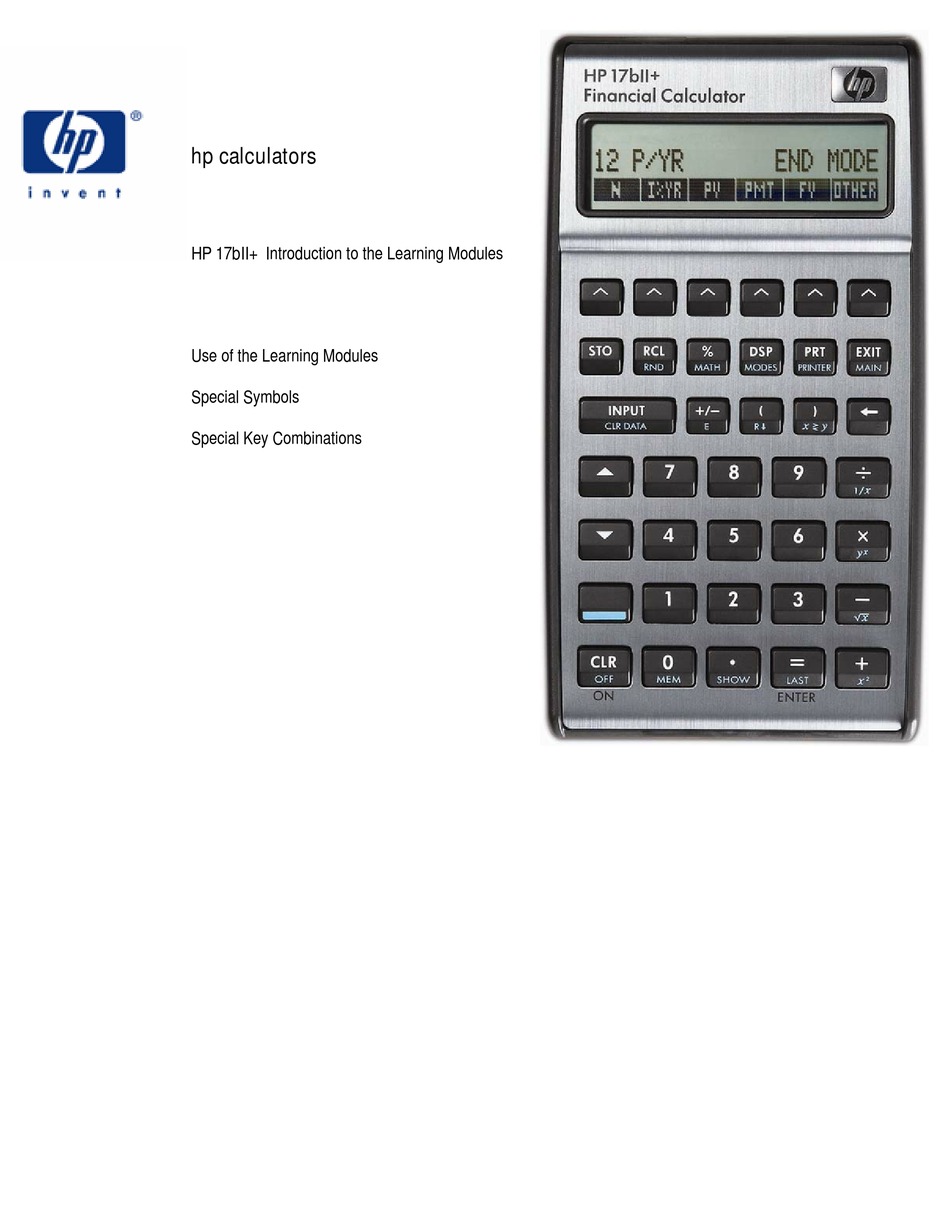 Hp 17bii Manual Pdf Download Manualslib Hp 17bii Manual Pdf Download Manualslib