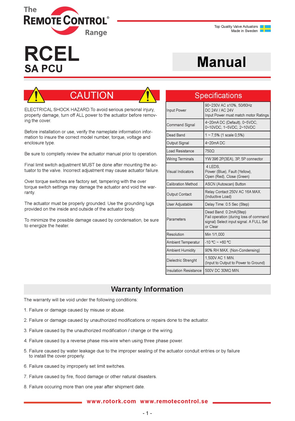 ROTORK REMOTE CONTROL SERIES MANUAL Pdf Download ManualsLib