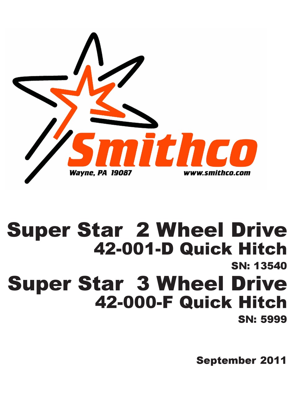 SMITHCO SUPER STAR 42001D MANUAL Pdf Download ManualsLib