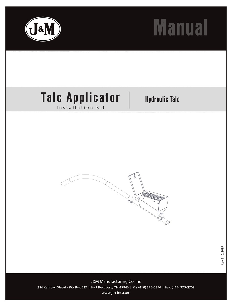 J&M HYDRAULIC TALC MANUAL Pdf Download ManualsLib