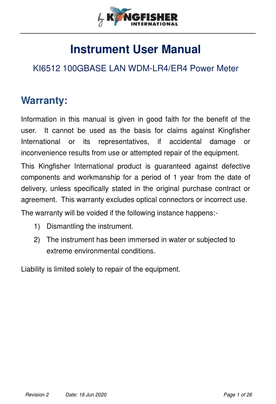 KINGFISHER KI6512 INSTRUMENT USER MANUAL Pdf Download ManualsLib